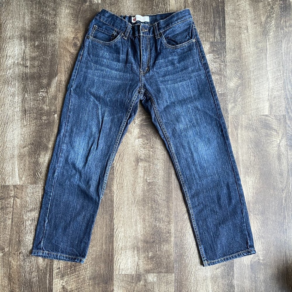 Levis boys dark wash jeans 505 regular size 10 husky.